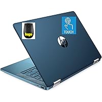 HP 2-in-1 Convertible Chromebook, 14inch HD Touchscreen, Intel N4020 Up to 2.8GHz, 4GB Ram, 64GB SSD, Intel UHD Graphics, Webcam,WiFi, Bluetooth,Blue, Chrome OS (Renewed)