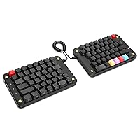 Koolertron Programmable Split Mechanical Keyboard with OEM Gateron Red Switch, All 89 Keys Programmable Ergonomic Keypad, 8 Macro Keys - [SMKD62] (OEM Red Switch (Office))