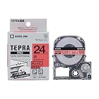 King Jim SC24RE Tepra PRO Clean Removable Label 0.9 inch (24 mm) Red