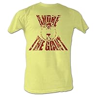 Andre The Giant T-Shirt The Real Giant Yellow Heather Tee