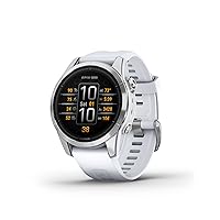 Garmin epix Pro (Gen 2), 42mm, High Performance Smartwatch, Advanced Training Technology, Built-in Flashlight, Whitestone