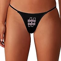 Feminism is Cancer Thongs for Women T-Back G String Hipster Sexy Bikini No Show Underwear Panties