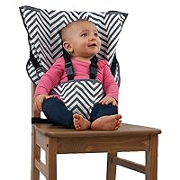 The Original Easy Seat Portable High Chairs for Babies and Toddlers - Quick, Easy, Convenient Cloth Travel High Chair - Fits in Your Hand Bag for a Happier, Safer Infant/Toddler (Chevron)