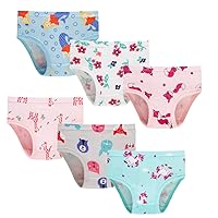 Sladatona Little Girls'Soft Cotton Underwear Comfort Panties Toddler Briefs