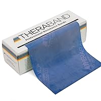 THERABAND Resistance Bands, 6 Yard Roll Professional Latex Elastic Band For Upper & Lower Body, Core Exercise, Physical Therapy, Pilates, Home Workouts, Rehab, Blue, Extra Heavy, Intermediate Level 2