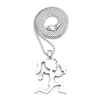 GWOOD Juggalette Pendant Necklace with 18 Inch Box Link Chain