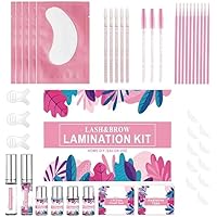 2024 Upgraded 2 in 1 Lash Lift Kit Brow Lamination Kit - with Lash Lift Ribbons and 2 Lift Glues & Easy to Use & Instant Curling & Long Lasting & Achieve Salon Results