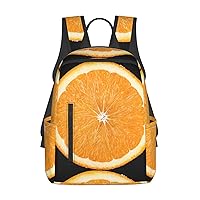 Orange Slice Print Large-Capacity Backpack, Simple And Lightweight Casual Backpack, Travel Backpacks