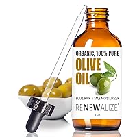 Certified Organic Olive Oil - Dry Skin Body and Hair Moisturizer | Unrefined Extra Virgin Cold Pressed | Hot Oil Treatment