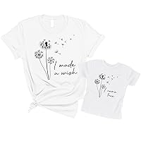 Mommy and Me Outfits Mummy and Baby Matching Shirt, I Made a Wish I Came True Wishes, Funny New Mom Gift, First Mother's Day