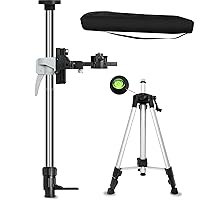 13.8 Ft./4.2 m Laser Level Pole ，With1.2-meter tripod (47.24 in) tall tripod for laser level Interface 0.23and 0.59in，Adjustable Telescoping Laser Pole(13.7 foot support rod+3.9 foot tripod)