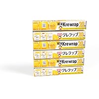 Krewrap Plastic Cling Wrap, Pack of 6, 65 sq ft. Per Roll, Clear