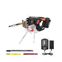 20V AXIS 2-in-1 Cordless Reciprocating Saw & Jig Saw, Orbital Cutting Reciprocating Saw, Pivoting Head Jigsaw Tool with Tool-Free Blade Change, Power Share WX550L – Battery & Charger Included