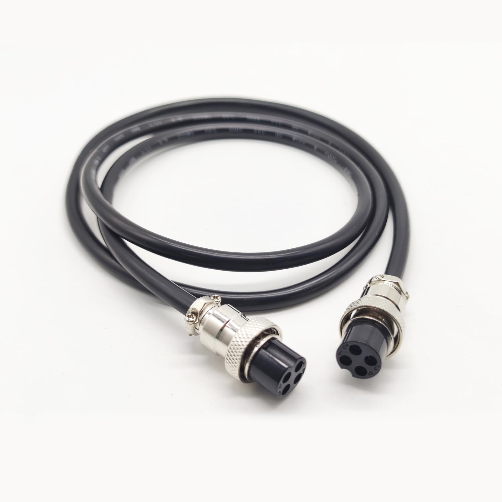 3.28 ft GX16 4 Pin Cable Double Female Head Aviation Cordset, GX16 4 Pin Panel Mount Circular Metal Aviation Connector Adapter Female to Female 20AWG (1Meter)