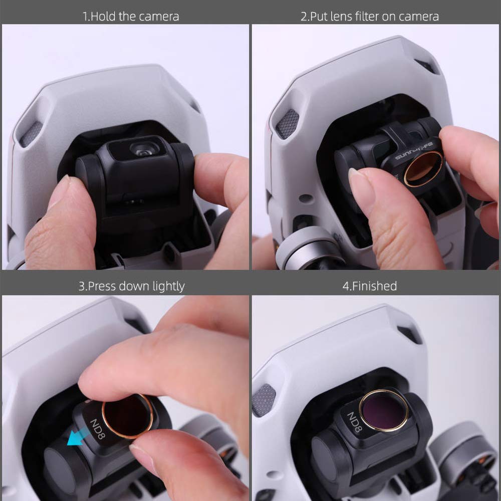 Lens Filter Set for DJI Mavic Mini/Mavic Mini 2/Mavic Mini SE Accessories 6 Pack(CPL, MCUV, ND4, ND8, ND16, ND32)