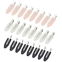 24 Pcs No Bend Hair Clips Pin Curl Clips No Crease Hair Clip for Hairstyle Bangs Finger Waves Makeup Application Hairdressing Hairpins Styling Clips for Hair Salon Black Pink White