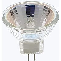 Satco S3194 5 Watt MR11 Halogen GZ4 Base 12 Volt Clear NSP 9 Beam Pattern Light Bulb, No Lens, White, 1 Count (Pack of 1)