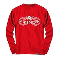 Bee Kind Tops Tees Plus Size Graphic Novelty Simple Clothing Women Youth Long Sleeve T-Shirt Red