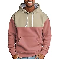 Mens Hoodies,Plus Size Casual Fashion Loose Sweatshirt Long Sleeve Unisex Drawstring Top Trendy Outdoor Pullover