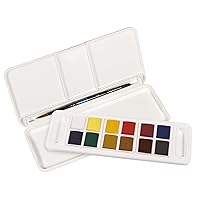 Daler Rowney Aquafine 12-pc Watercolor Travel Set - Watercolor Paint Set for Watercolor Paper and More - Watercolor Set for Artists and Students - Water Color Paint for All Skill Levels