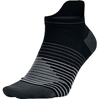 Men's Lightweight No Show Running Socks Large (8-12), Black/Anthracite/Anthracite