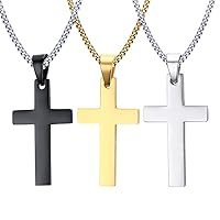 Collare Cross Necklaces & Pendants Stainless Steel Christian Gift Necklace Women&Men Jewelry PN-570