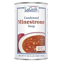 LeGout Minestrone Condensed Canned Soup, 0g Trans Fat, 51 oz, Pack of 12