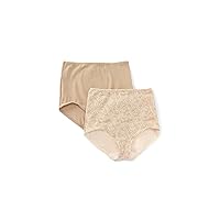 Bali Women's Shapewear Brief, Light Control Smoothing Shapewear Underwear, Tummy Control 2-Pack (Colors May Vary)