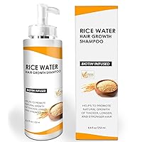 Hair Growth Shampoo Biotin: Rice Water for Hair Growth - Natural Thickening Shampoo with Rosemary & Caffeine for Thinning Hair and Hair Loss, Hair Regrowth for Women and Men -8.4 Fl Oz