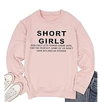 Women's Short Girls God Only Lets Things Grow Sweatshirt Funny Saying Quote Cute Pullover Tops Tees