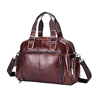 Men's Leather Briefcase 14'' Laptop Business Shoulder Messenger Handbag Travel Bags