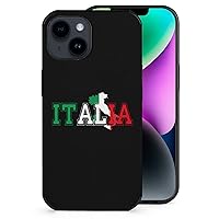 Italia Flag Colors Italia Map Compatible with iPhone 14 iPhone 14 Pro iPhone 14 Plus iPhone 14 Pro Max Case with Printed Pattern Design Fiber Skin iPhone 14