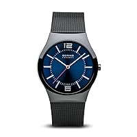 BERING Men Analog Quartz Ceramic Collection Watch with Stainless Steel Strap & Sapphire Crystal