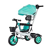 Child Trike ，Outdoor Adjustable Trike for 2 Year Old Fit from 6 Months to 6 Years Child Red Green Gray (Color : Gray) (Color : Green)