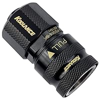 Koolance QD3-FS10X16-BK QD3 Female Quick Disconnect No-Spill Coupling, Compression for 10mm x 16mm (3/8in x 5/8in) *Black*