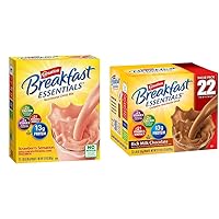 Carnation Breakfast Essentials Complete Nutritional Drink Strawberry Powder Drink Mix Bundle (22 Count)