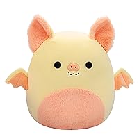 Squishmallows Original 16-Inch Meghan Cream Fruit Bat with Fuzzy Peach Belly - Official Jazwares Large Plush