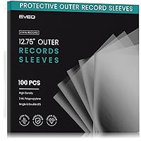 100 Record Sleeves for Vinyl Record- Crystal Clear Professional Vinyl Record Storage Protector |12.75