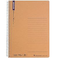 N238ES Ring Notebook, 0.2 inches (6.5 mm), Ruled, Basic, B6, 80 Sheets, 5 Pack Set