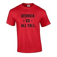 Football Mens Georgia Vs All Yall Adult Tee Shirt Red