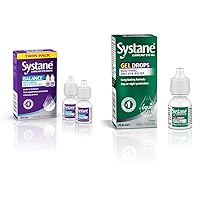Systane Balance Lubricant Eye Drops, Restorative Formula, Twin Pack, 0.33 Fl Oz & Lubricant Eye Gel Drops, 10-mL