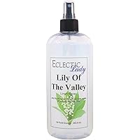 Lily of the Valley Linen Spray (Double Strength), 16 ounces - Eclectic Lady Sheet and Linen Spray - No Artificial Colors, Parabens, or Preservatives - Long-Lasting Scent for Bed, Fabric & Pillow