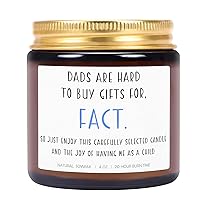 Birthday Gifts for Dad Who Wants Nothing, Dad Gifts from Daughter Son, Fathers Day Christmas Gifts for Dad, Step Dad, Father in Law, Him - Sandalwood Scented Candles Gifts for Men(4 Oz)