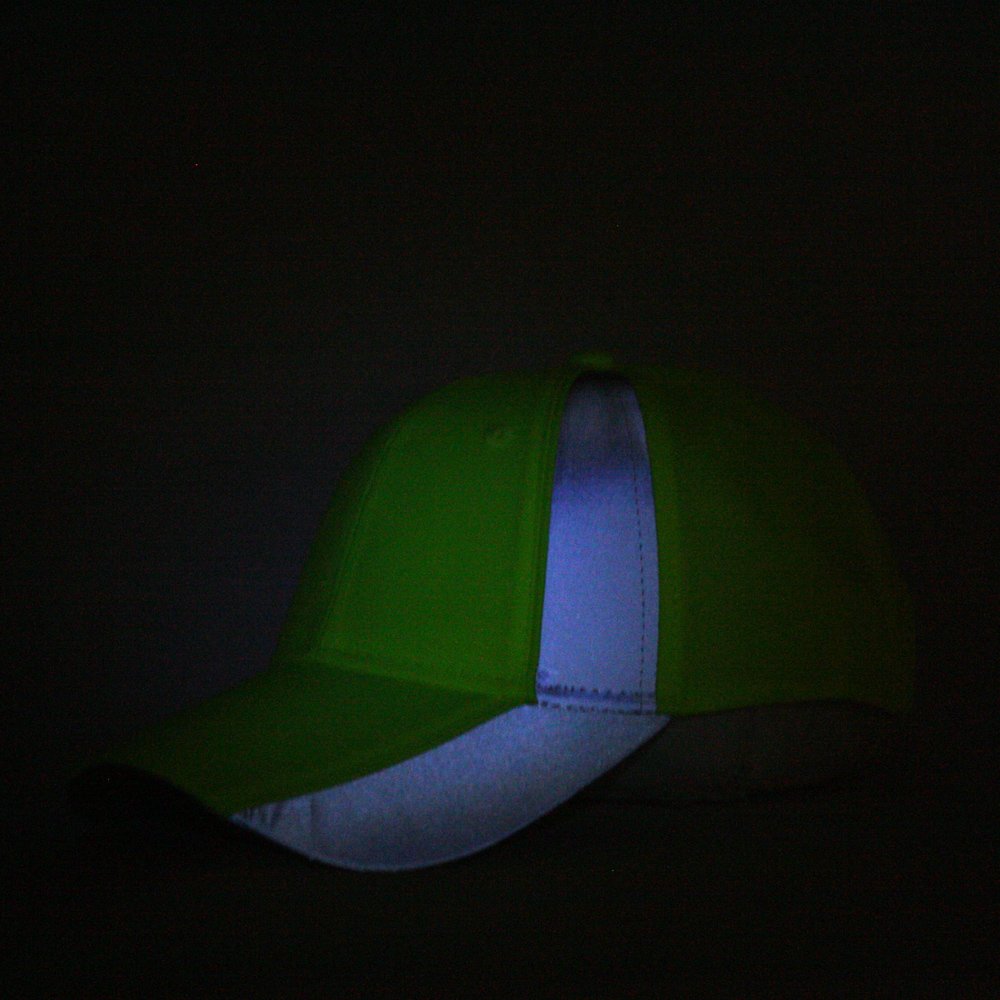 The Vintage Year Reflective High Visibility Piping Neon Polyester Twill Low Profile Baseball Cap