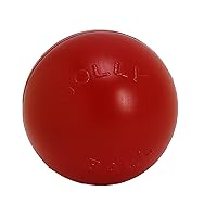 Jolly Pets Push-n-Play Ball Dog Toy, 6 Inches/Medium, Red (306 RD)