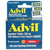 Advil Tablets, Travel Size - 6-ct. Packs (Set of 2)