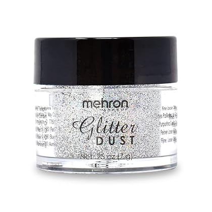 Mehron Makeup GlitterDust (.25 oz) (Holographic Silver)