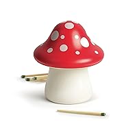 Merry Mushroom, Decorative Ceramic Match Striker and Storage