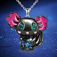 Exquisite Fashion Black Hug Heart Jewel Necklace Cute Charm Animal Pendant for Women Lucky Girl Jewelry Accessories Gift 1Pcs
