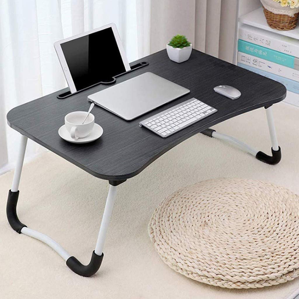 Foldable Laptop Bed Table, Lap Desk Bed Tray Desk for Laptop and Writing, Folding Laptop Stand Laptop Desk for Bed & Sofa, Breakfast Serving Bed Tr...